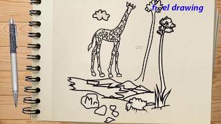 Draw a giraffe | how to draw a giraffe | how to draw a giraffe easy | how to draw giraffe | dibujos