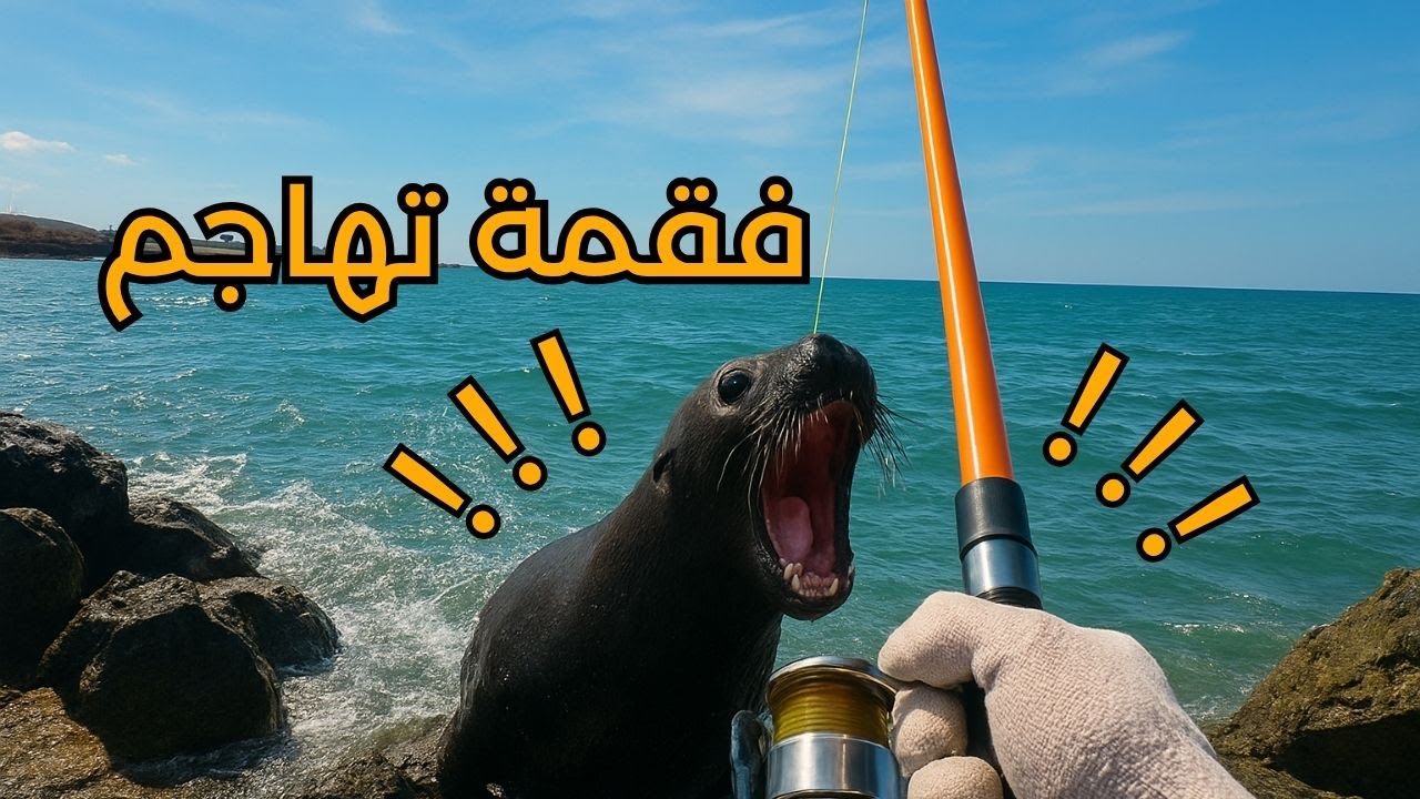 مواجهة مع فقمة شرسة تطارد حصيلة صيدي أمام عيني! !!!Attack Phoque