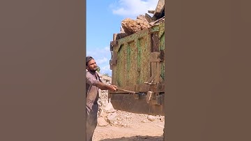 Unloading Rock stone In hammer 🔨 action #rockcrushingmachine #crusher #rockcrushing