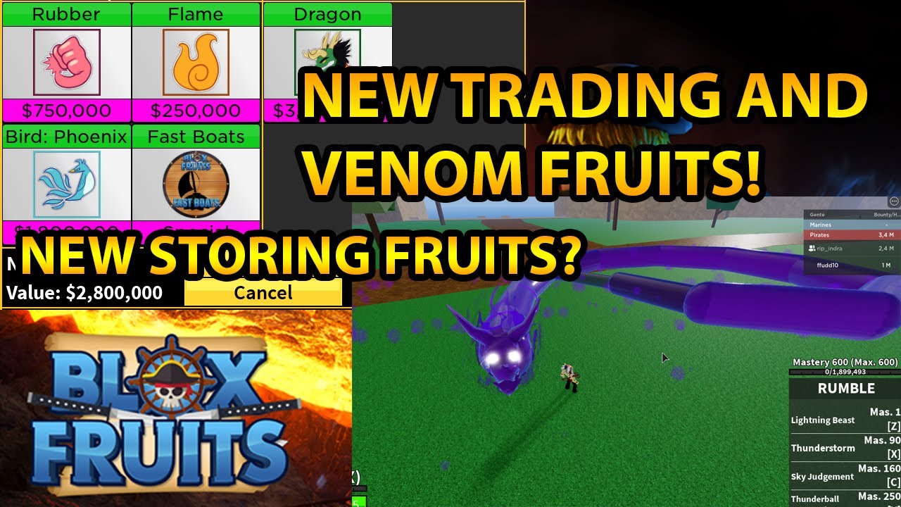 NOVA FRUTA VENOM E SISTEMA DE TRADE CONFIRMADO no BLOX FRUITS