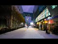 [4K HDR] A Snowy Dawn Walk Through Digital Media City in Seoul ASMR