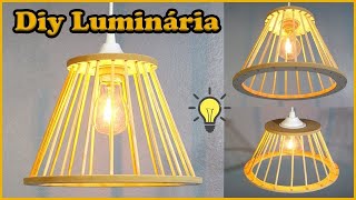 Como fazer LUMINÁRIA gastando QUASE NADA: DIY