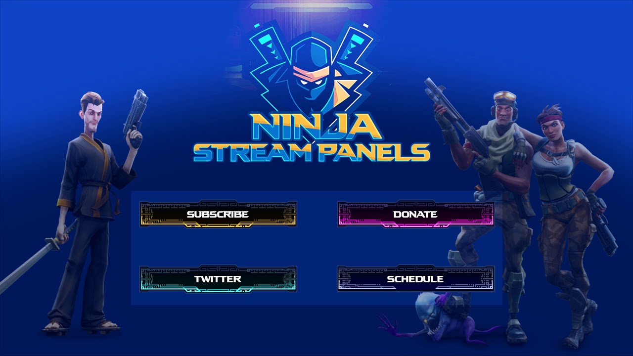Free Twitch Panels Light Blue Ninja Psd Free Download Youtube