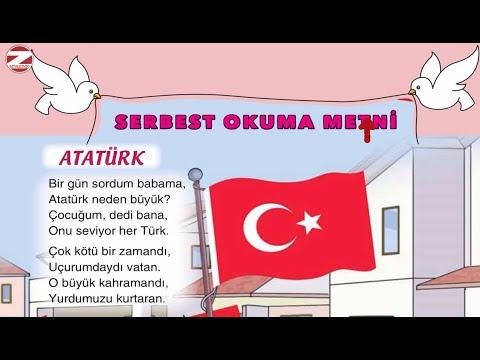 Atatürk ile ilgili şiirler Kısa 1.Sınıflar için sesli video