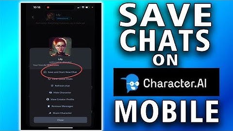 How To Save Chats on Character ai Mobile (so easy)