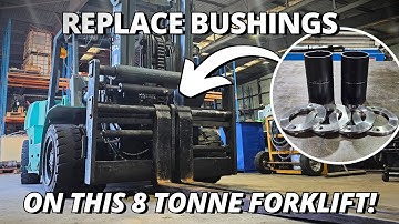 Making & Replacing Bushings on BIG Forklift! | Machining & Installing