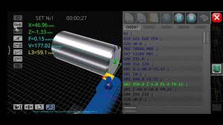 VISUALISING CNC RADIALTURNING OPERATION(G02) with CODE