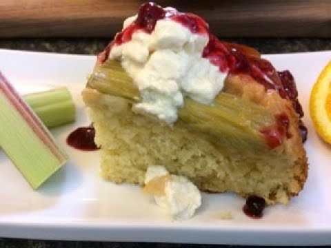 Upside Down Rhubarb Cake - Bonita's Kitchen