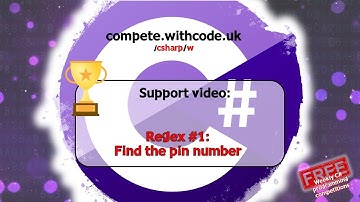 C# Support Video: Regex #1: Find the pin number