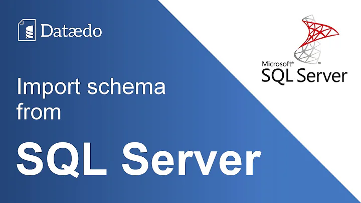 Import MS SQL Server database schema - Dataedo tutorial