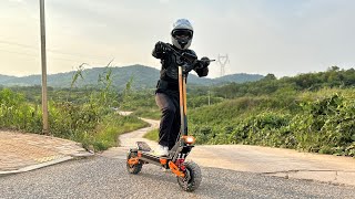Off Road Driving Review EFGTEK ES06 50MPH Fast Speed 5600W 60V Electric Scooter for Adults on Amazon