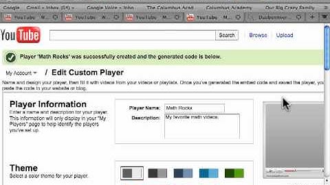 Creating a YouTube Custom Player