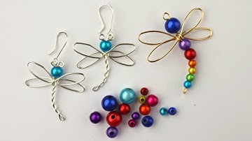 Easy Twisted Wire Dragonfly Earrings with Miracle Beads