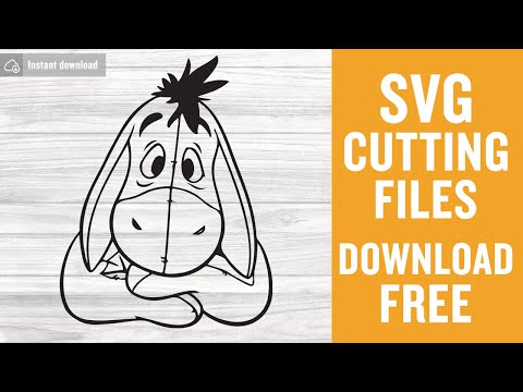 Eeyore Donkey Free Svg Cut Files for Silhouette Instant Download