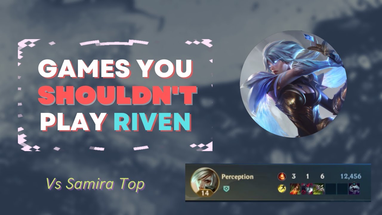 Wild Rift Pick Rate When you should NOT pick Riven | Wild Rift - YouTube
