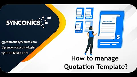 How to create Sales Quotation Template ? | Odoo Functional Videos | #Synconics [ERP]