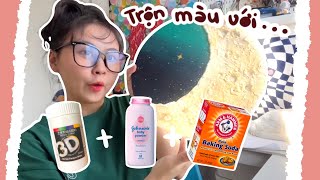 THỬ TRỘN MÀU VỚI PHẤN RÔM, BỘT BAKING SODA VÀ CÁI KẾT | Beisme