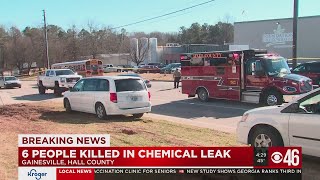 6 people killed in chemical leak at Gainesville plant