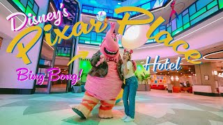 We Check Out The PIXAR PLACE HOTEL The Disneyland Resorts Newest Hotel! | Dragon In The GCH Lobby!