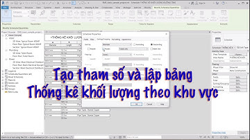 Tạo tham số và lập bảng thống kê theo khu vực, tầng.