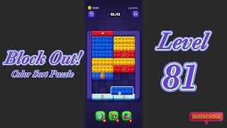 Block Out Level 81 Walkthrough | Color Sort Puzzle Gameplay | Go Answer