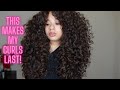 My Quick Night &amp; Morning Curly Hair Routine  | Curlsmas day 4 (2c,3a,3b curls)