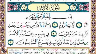 سورة الروم | القارئ السنغالي الشيخ محمد الهادي توري مكتوبة | Sheikh Mohammed al-Hady Toure