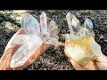 Amazing Pocket of Clear Quartz Crystals Just Found! Arkansas Mining 💎