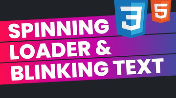 Easy Spinning Loader Component With Blinking Text in HTML CSS | Learn CSS Keyframe Animations