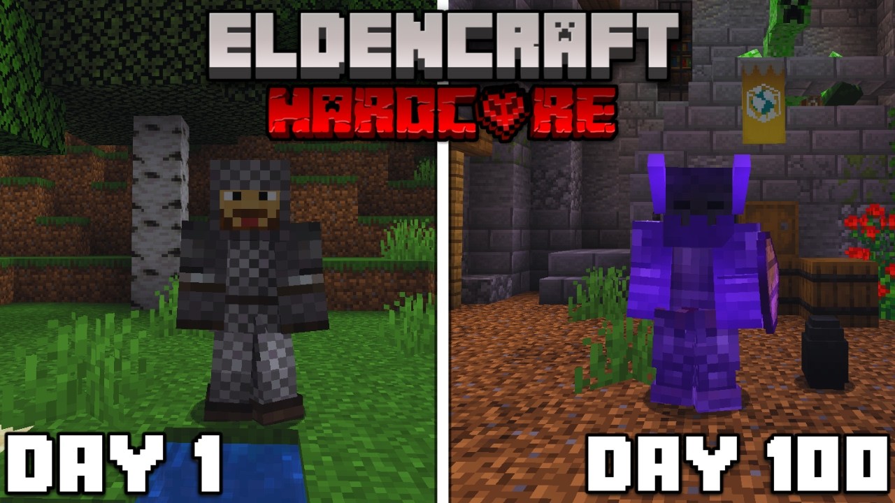 I Survived 100 Days in ELDEN CRAFT | Shattered Ring