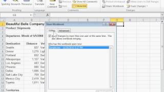 Excel 2010 Turn On Change Tracking for a Workbook