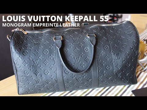 Louis Vuitton Keepall 45 Travel Bag in Black Empreinte Monogram