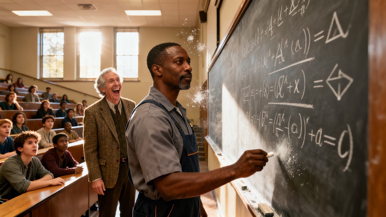 “Solve This Equation and I’ll Marry You,” the Professor Laughed—Then the Janitor Picked Up the Chalk
