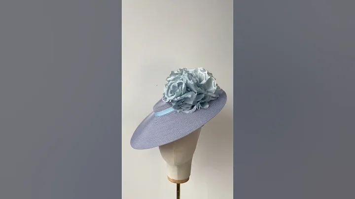Lavender, Boater Hat with Silk Flowers for Royal Ascot and Weddings by Elena Shvab Millinery