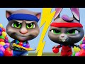 Talking Tom 😼 水風船バトル Water Balloon Battle 🎈 NEW 💦 Cartoon For Kids | Super Toons TV アニメ