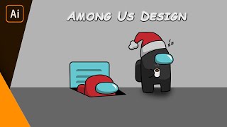 How to design Among us game character - Adobe Illustrator tutorial