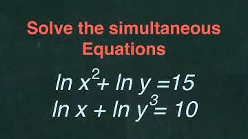 Natural logarithm. Solving the system of equations.