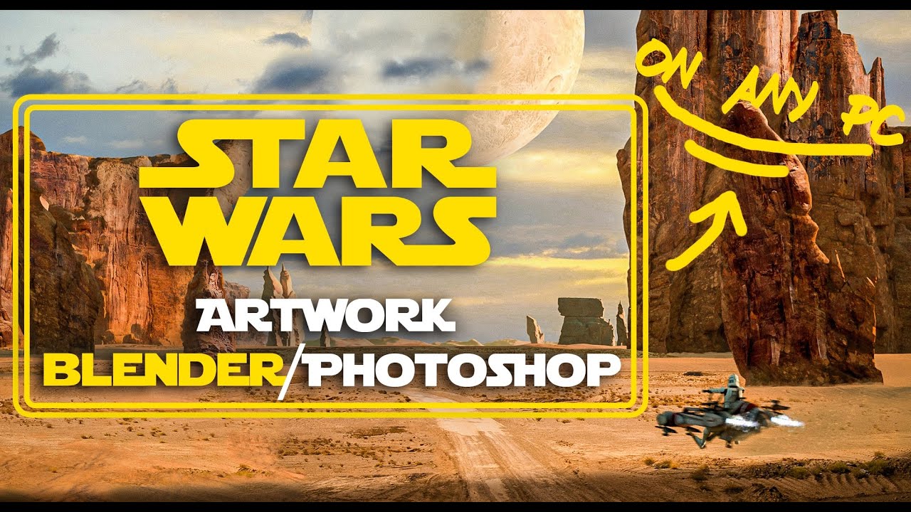 Making A Star Wars Concept Art In Blender On Any PC