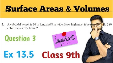 Class 9th , Ex - 13.5, Q 3 ( Surface Areas and Volumes ) CBSE NCERT | By Rajeev Kumar