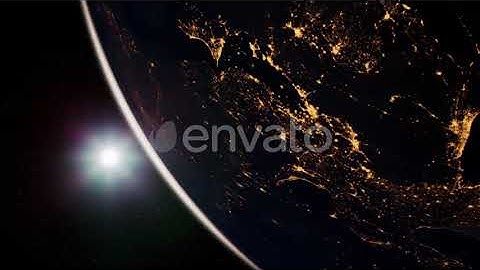 Earth Globe Planet From Space Orbit | Motion Graphics - Envato elements