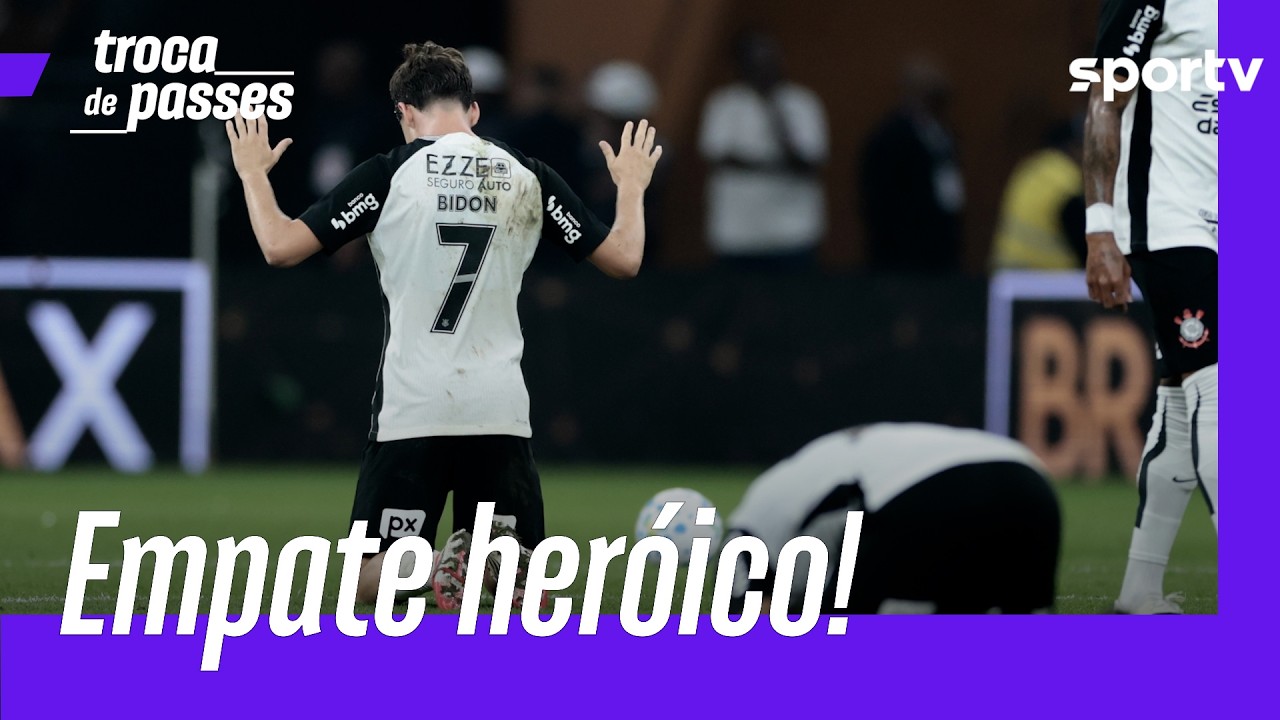 CORINTHIANS SEGURA O PALMEIRAS EM CASA COM DOIS JOGADORES A MENOS | TROCA DE PASSES | sportv