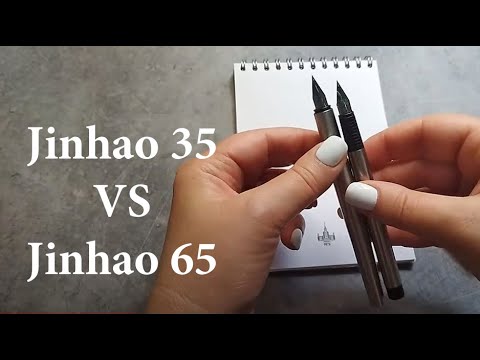 Сравнение перьевых ручек Jinhao 35 и Jinhao 65- Китай- Открытые перья с маркировкой EF-