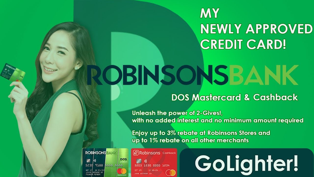 Robinsons Bank Credit Cards | DOS Mastercard & Cashback
