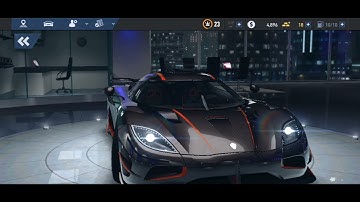 Koenigsegg Agera RS car.  NFS No Limits 4K Video.