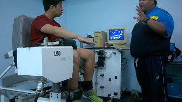 Isokinetic Dynamometer Test - Right Leg Full ROM Relax Warm up