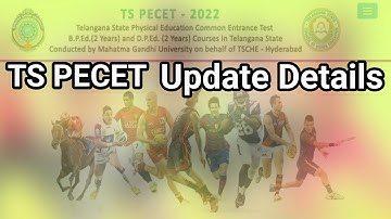 telangana pecet | pecet update details | 2022 | halltickets download details @srinupetcreations