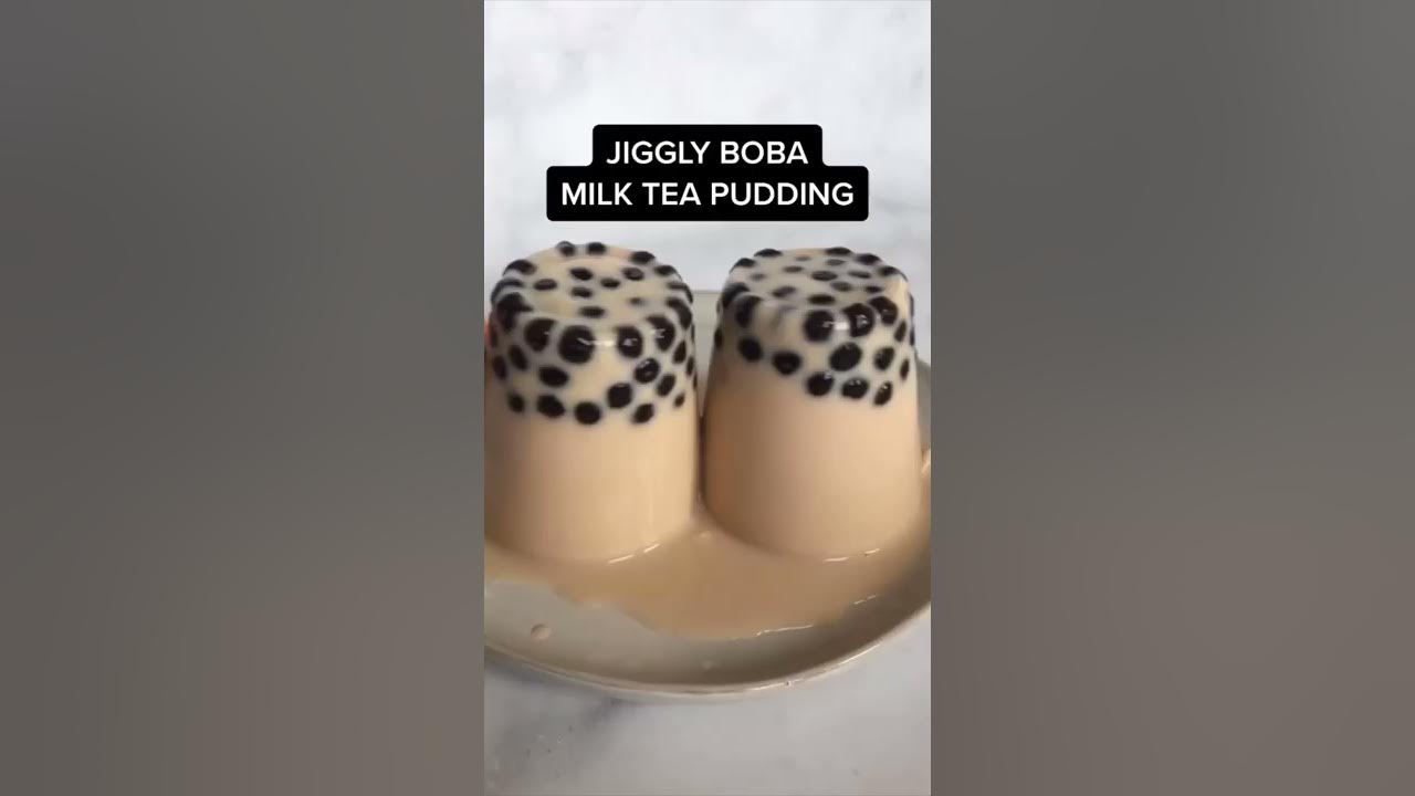 Trying to make JIGGLY Boba Milk Tea Pudding