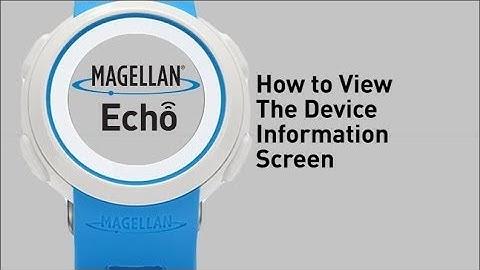 Magellan Echo - How to Find The Device Information Screen
