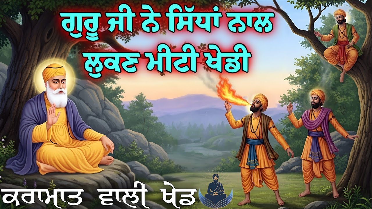 ਗੁਰੂ ਜੀ ਨੇ ਸਿੱਧਾਂ ਨਾਲ ਲੁਕਣ ਮੀਟੀ ਖੇਡੀ || ਕਰਾਮਾਤ ਵਾਲੀ ਖੇਡ || Guru Nanak Dev Ji Sakhi