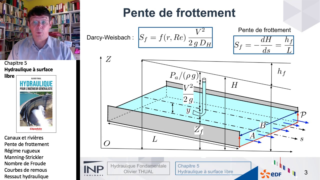 Chapitre 5 Hydraulique à surface libre. 2Pente de frottement YouTube — free download
